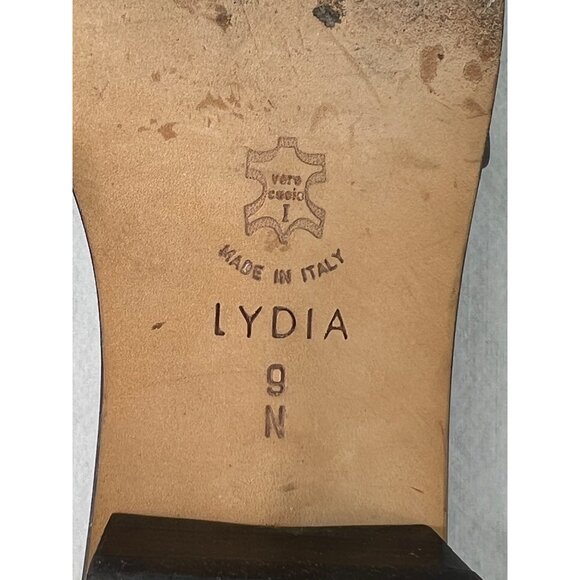 Brighton Lydia Woven Leather Slide Sandals Open ToeBrown Silver Hardware sz 9 N - Picture 5 of 5